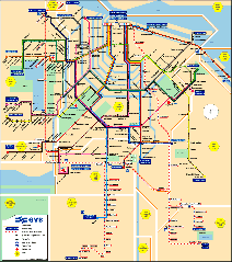 Click para ampliar el mapa del metro de tranvía de Amsterdam