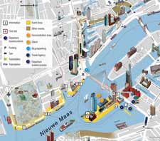 Mapa de las jornadas del puerto de Rotterdam