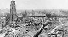 Rotterdam tras los bombardeos de 1940
