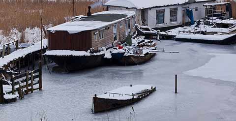 Casas Flotantes en invierno